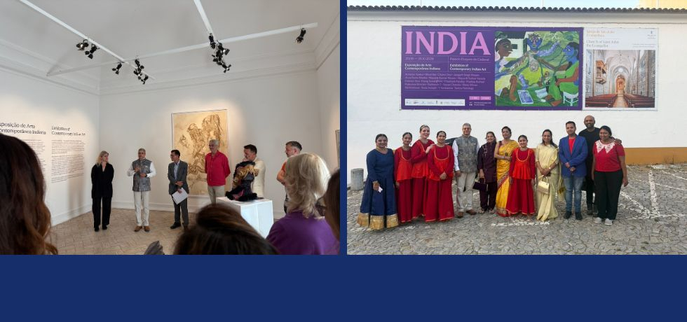 Ambassador inaugrated ´India´ Contemporary Indian Art Exhibition in Evora.
